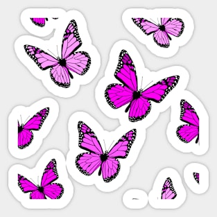 Warm Purple Butterfly Pattern Sticker